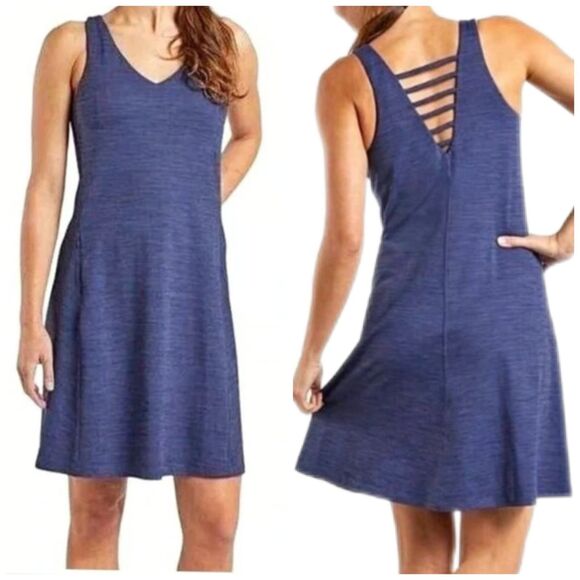 Toad & Co Tech Tomboy Tank Dress Womens S Navy Blue Outdoor Athletic Sporty Hike - Picture 1 of 11